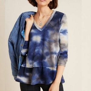 Eri + Ali Tie Dye Waffle Knit Tallie Top